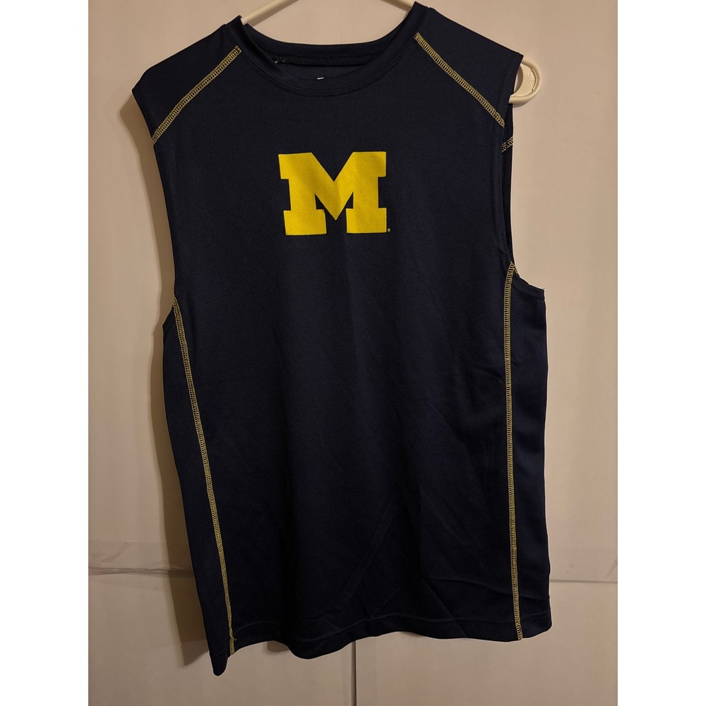 Pro Edge Knights Apparel Michigan Wolverines‎ M Logo Sleeveless Mens Medium